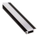 Profil LED DL INLINE MINI XL wpuszczany CZARNY + osłonka mleczna 3m