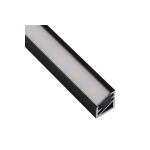 Profil LED DL TRI-LINE kątowy CZARNY + osłonka mleczna 3m