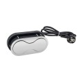 Gniazdo EIGHTBOX z obrotową przesłoną 2x230V INOX
