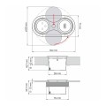 Gniazdo EIGHTBOX z obrotową przesłoną 2x230V INOX
