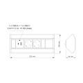 DL- Przedłużacz/gniazdo narożne CornerBox 2x 230V + USB A+C Biały