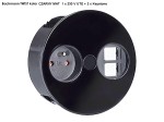 BACHMANN TWIST gniazdo zasilające 1x230V + 2xKeystone CZARNY