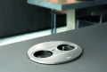 BACHMANN TWIST 2 ROUND PUSH gniazdo zasilające 1x230V + USB A/C INOX