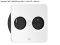 BACHMANN TWIST 2 SQUARE PUSH gniazdo zasilające 1x230V + 1xUSB(A+C) BIAŁY