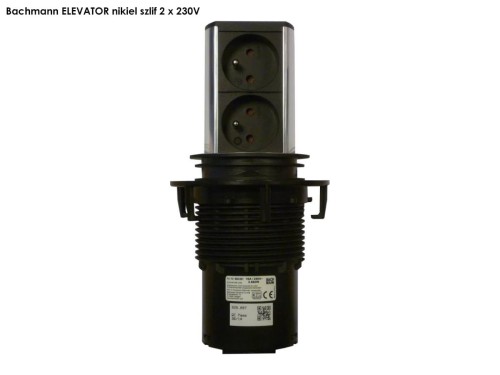 BACHMANN ELEVATOR gniazdo zasilające 2x230V NIKIEL SZLIF