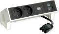 BACHMANN DESK 2 listwa zasilająca 2x230V + USB A/C BIAŁY