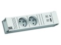 BACHMANN CONI listwa zasilająca 2x230V + USB A/C PURE WHITE