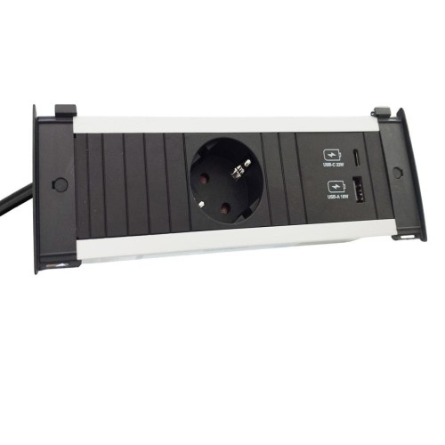 BACHMANN KAPSA listwa zasilająca 1x230V Schuko + USB(A+C) ładowarka (22W) 