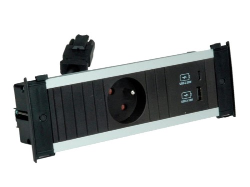 BACHMANN KAPSA listwa zasilająca 1x230V + USB(A+C) ładowarka (22W)