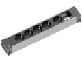 BACHMANN POWER FRAME listwa zasilająca 6-mod: 5x230V Schuko+1x moduł własny