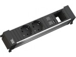BACHMANN POWER FRAME listwa zasilająca 4-mod: 2x230V Schuko +USB(A+C)+1x moduł własny