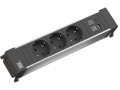 BACHMANN POWER FRAME listwa zasilająca 4-mod: 3x230V Schuko +USB(A+C)
