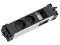 BACHMANN STEP ALU listwa zasilająca 2x230V + 1x wolne 90°