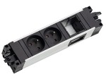 BACHMANN STEP ALU listwa zasilająca 2x230V + 1x wolne 90°