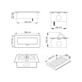 Gniazdo wpuszczane KBOX 2x230 +USB A/C Czarne