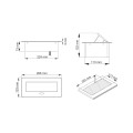 Gniazdo wpuszczane KBOX 3x230 UTE Alu