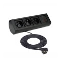 DL- Gniazdo OFICE BOX 3xUTE+USB A/C Czarny