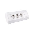 DL- gniazdo CornerBox 3x230V Schuko Białe