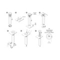 Gniazdo LIFT BOX AUTO 3x230V Schuko + USB A/C z ładowarką indukcyjną i włącznikiem