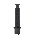 DL- Gniazdo LIFT BOX 3x230V UTE + USB A/C Czarny