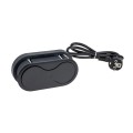 Gniazdo EIGHTBOX z obrotową przesłoną 1x230V + USB A CZARNY