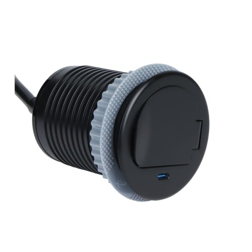 DL- Gniazdo SINGLE BOX 1x230V UTE + USB C CZARNY