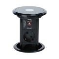 DL- Gniazdo LIFT BOX AUTO 3x230V Schuko+USB A+C CZARNY