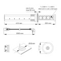 DL- Gniazdo LIFT BOX AUTO 3x230V Schuko+USB A+C CZARNY