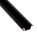 Profil LED DL INLINE MINI XL wpuszczany CZARNY + osłonka mleczna 2m