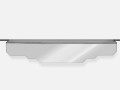 OH- Uchwyt mosiężny krawędziowy KARLA SILVER 96mm