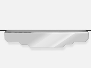OH- Uchwyt mosiężny krawędziowy KARLA SILVER 96mm