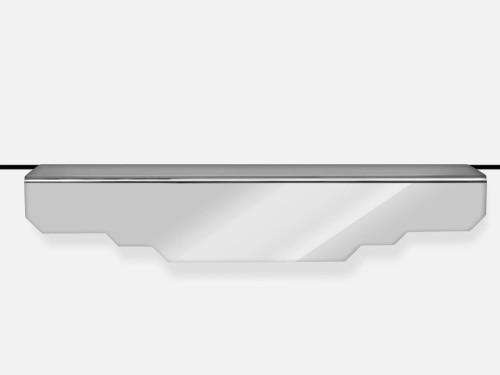 OH- Uchwyt mosiężny krawędziowy KARLA SILVER 96mm