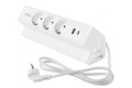 GTV-Gniazdo Basco białe 3x230V schuko + USB A+C