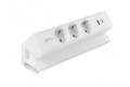 GTV-Gniazdo Basco białe 3x230V schuko + USB A+C