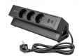 GTV-Gniazdo Basco czarne 3x230V schuko + USB A+C