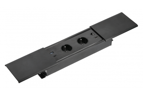 GTV-Gniazdo PRESTINO przedłużacz biurkowy wpuszczany CZARNY