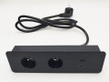 DL- Gniazdo TAOBOX 2xUTE+USB A/C Czarny