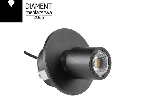 GTV-Oprawa LED Point MINI regulowana Czarna 12V