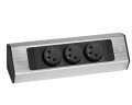 Bachmann CASIA2 SHORT listwa zasilająca naścienno-narożna 3x230V INOX