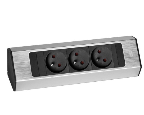 Bachmann CASIA 2 SHORT listwa zasilająca naścienno-narożna 3x230V  INOX