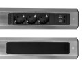 BACHMANN CASIA2 LONG listwa zasilająca naścienno-narożna 3x230V +USB(A+C) INOX