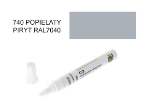 CleHo-Pisak Retuszerski z farbą kryjącą C22 740 popielaty piryt