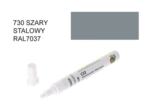 CleHo-Pisak Retuszerski z farbą kryjącą C22 725 szary stalowy