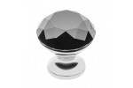 GTV-Gałka CRYSTAL PALAC -B 30mm Chrom+ Black