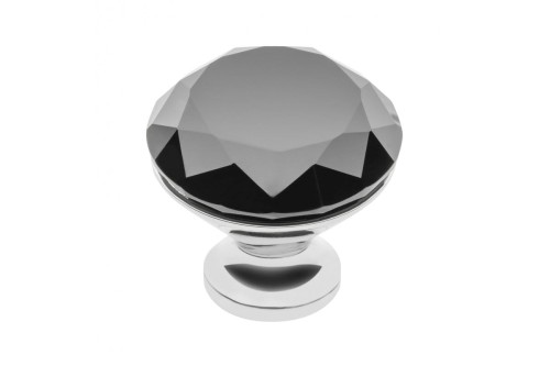 GTV-Gałka CRYSTAL PALAC -B 40mm Chrom+ Black