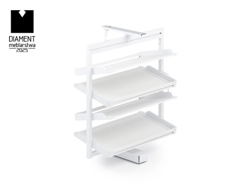 ATM-Kosz na buty obrotowy 4 półki BIAŁY