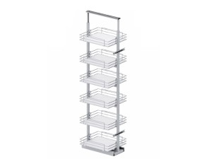 CARGO MAXI ( STX ) pełne dno Chrom "30" 6 półek Prowadnice BLUM