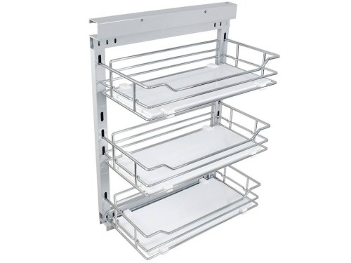 CARGO MINI ( STX ) białe dno/chrom LEWE "35" III prowadnice BLUM