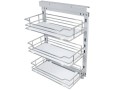 CARGO MINI ( STX ) białe dno/chrom PRAWE "35" III prowadnice BLUM