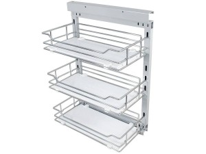 CARGO MINI ( STX ) białe dno/chrom PRAWE "35" III prowadnice BLUM